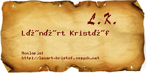 Lénárt Kristóf névjegykártya